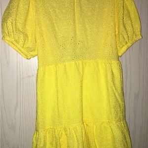 Yellow Eyelet Dress